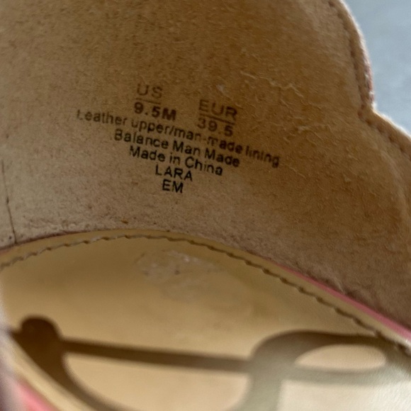 Sam Edelman LARA Scalloped Edge Ankle Strap Block Heel Pumps, Pink 9.5 - Picture 4 of 11